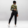 Crop Top Manches Longues Femme – Football Américain Jaune