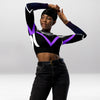 Crop Top Manches Longues - Violet Intense
