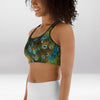Brassière de Sport Rembourrée Précision Paon Brun