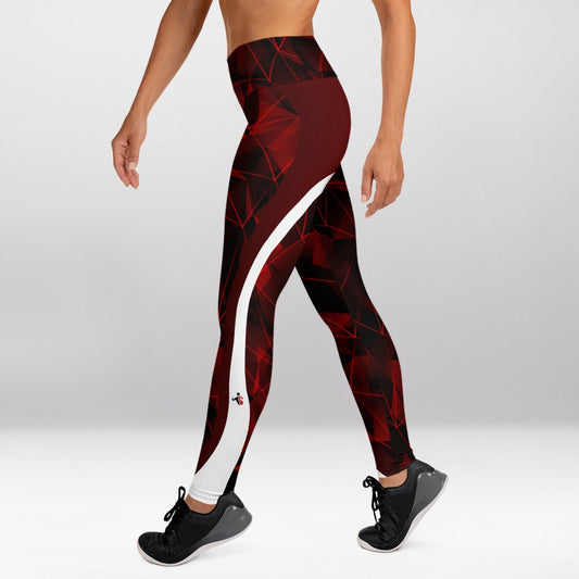 Legging d’Entraînement Labyrinthe Rouge Miroir