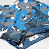 Crop Top Manches Longues Femme – Camouflage Étoilé Bleu