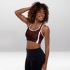 Brassière de Sport Rembourrée Précision Labyrinthe Rouge Miroir