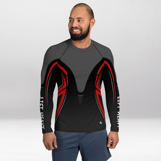Rashguard Homme Ajusté Musclé – Maille Abstraite