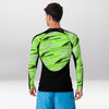 Rashguard Homme Ajusté Musclé – Vert Tranchant