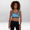 Brassière de Sport Rembourrée Précision Camouflage Étoilé Bleu