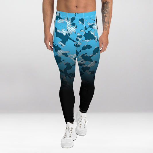 Legging d’Entraînement Homme Nid d’Abeilles Bleu