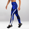 Legging d’Entraînement Labyrinthe Bleu Miroir