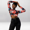 Crop Top Manches Longues Femme – Œil du Tigre