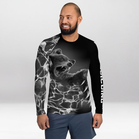 Rashguard Homme Ajusté Musclé – Crains l’Ours