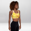 Brassière de Sport Rembourrée Jaune Baiser du Soleil