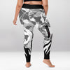 Legging d’Entraînement Géométrique Noir