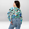 Crop Top Manches Longues Femme – Art Abstrait