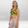 Brassière de Sport Rembourrée Précision Géométrique Jaune
