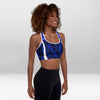 Brassière de Sport Rembourrée Précision Labyrinthe Bleu Miroir