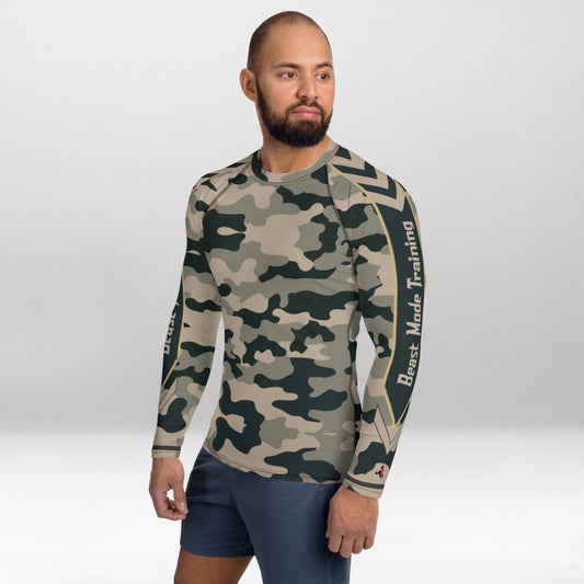 Rashguard Homme Ajusté Musclé – Tempête du Désert