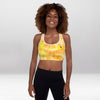 Brassière de Sport Rembourrée Jaune Baiser du Soleil