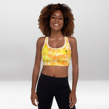 Brassière de Sport Rembourrée Jaune Baiser du Soleil