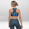 Brassière de Sport Rembourrée Précision Nuit de Givre Bleu