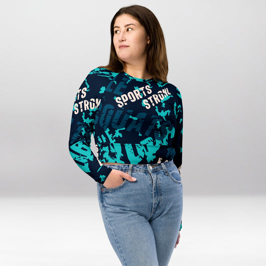 Crop Top Manches Longues Femme – Jade Graffiti