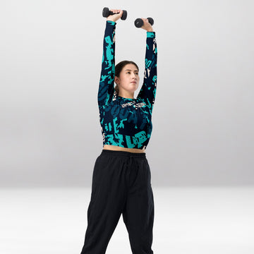 Crop Top Manches Longues Femme – Jade Graffiti