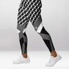 Legging d’Entraînement Géométrique Blanc & Gris