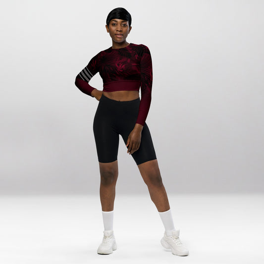 Crop Top Manches Longues Femme – Lys Rouge
