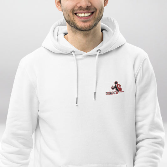 Sweat à Capuche Brodé en Coton Bio Shapeit – Blanc