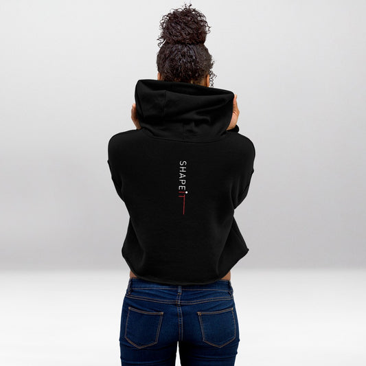 Sweat Court à Capuche Noir Femme | Code-Barres Édition Limitée