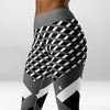Legging d’Entraînement Géométrique Blanc & Gris