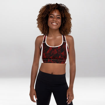 Brassière de Sport Rembourrée Précision Labyrinthe Rouge Miroir