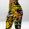 Legging d’Entraînement Jaune Graffiti