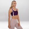 Brassière de Sport Rembourrée Précision Labyrinthe Violet Miroir