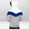 Sweat à Capuche Bleu Chinée