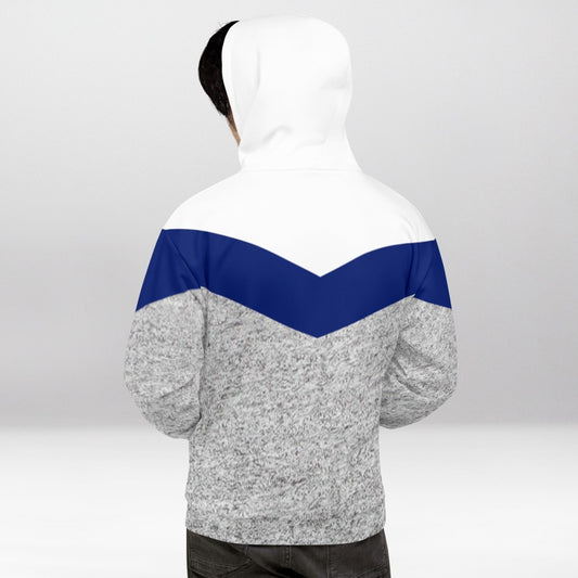 Sweat à Capuche Bleu Chinée