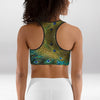 Brassière de Sport Rembourrée Précision Paon Brun