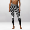 Legging d’Entraînement Géométrique Blanc & Gris