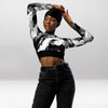 Crop Top Manches Longues Femme – Aquarelles