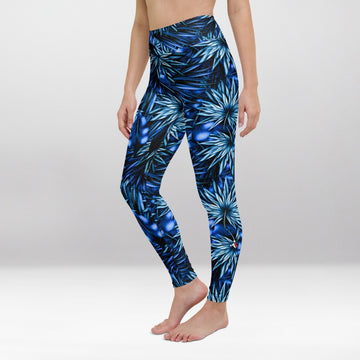 Legging d’Entraînement Nuit de Givre Bleue