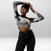 Crop Top Manches Longues Femme – Plume Légère
