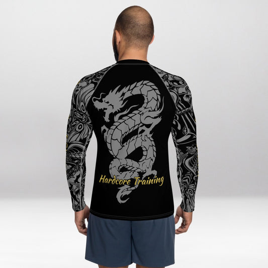 Rashguard Homme Noir Ajusté Musclé – Année du Dragon