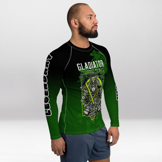 Rashguard Homme Ajusté Musclé – Guerrier Légendaire