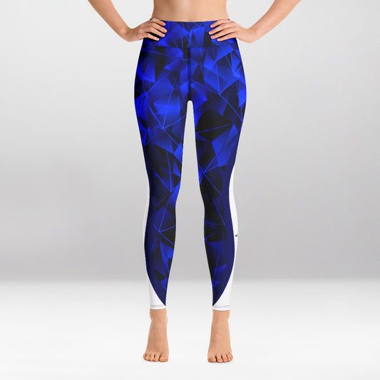 Legging d’Entraînement Labyrinthe Bleu Miroir