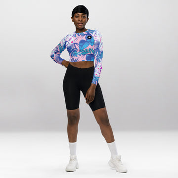 Crop Top Manches Longues Rose Femme – Je T’aime