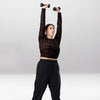 Crop Top Manches Longues Femme – Entraîne-toi Comme une Superhéroïne