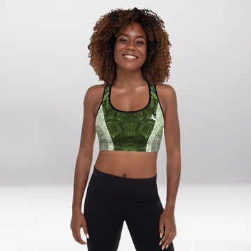 Brassière de Sport Rembourrée Précision Teinte Verte
