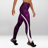 Legging d’Entraînement Labyrinthe Violet Miroir