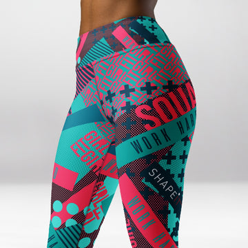Legging d’Entraînement Croix Turquoise