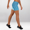 Short Court Femme Éclats de Cristal Bleu