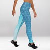 Legging d’Entraînement Éclats de Cristal Bleu