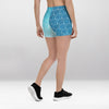 Short Court Femme Éclats de Cristal Bleu